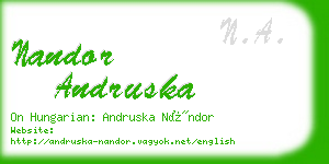 nandor andruska business card